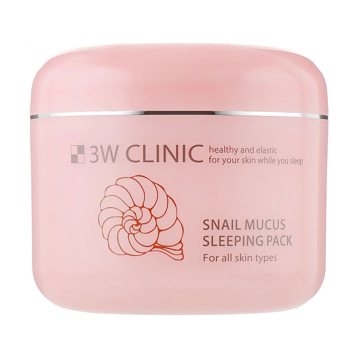 Нічна маска для обличчя 3W Clinic Snail Mucus Sleeping Pack з равликовим муцином, 100 мл